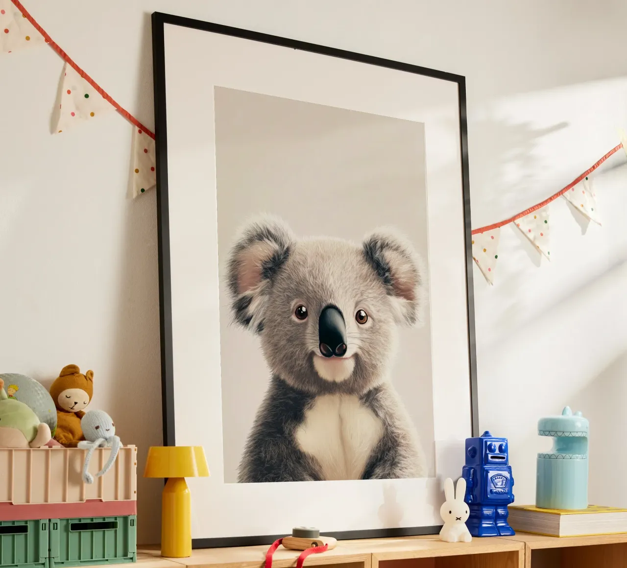 Eroe #3: Koala poster con telaio in alluminio da farbenhelden