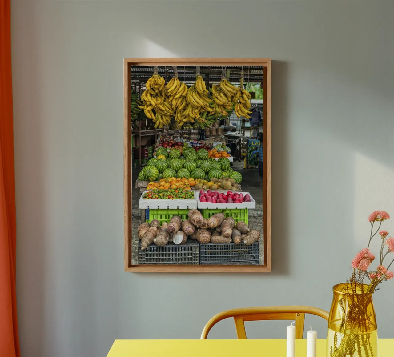 Fruit stand canvas van Curious Collections by Marielle Leenders