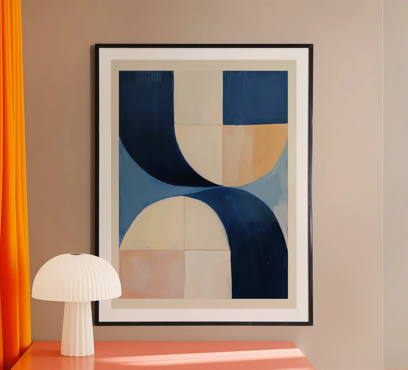 Navy Arch Geometry poster da Nadjaa