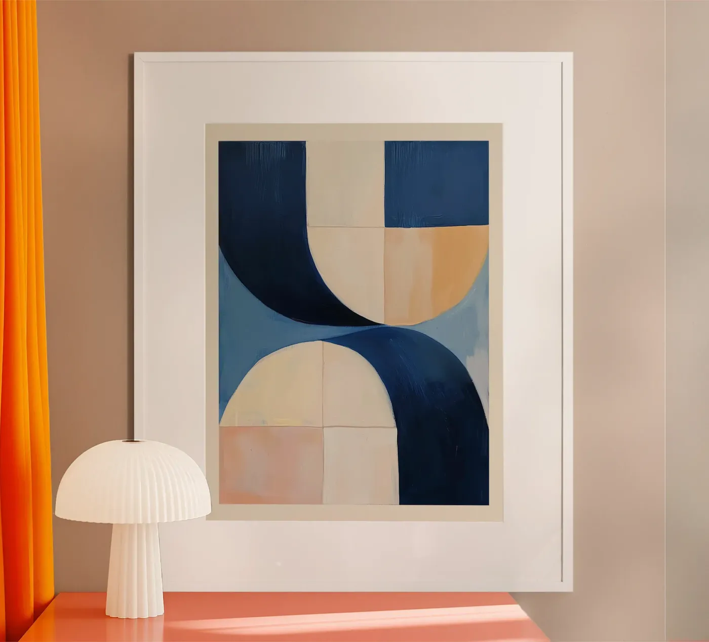 Navy Arch Geometry poster da Nadjaa