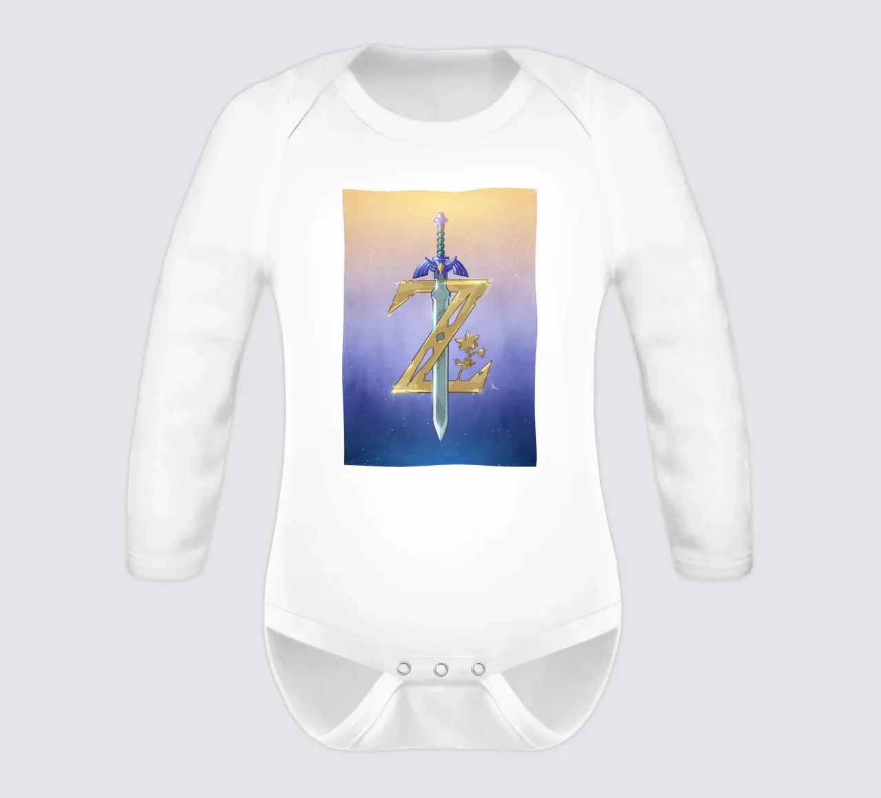 The Gaming Sword long-sleeve baby romper by nabakumov
