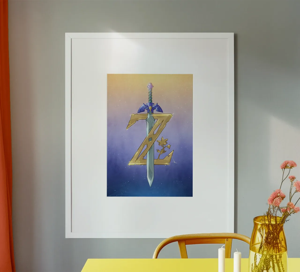 The Gaming Sword poster con telaio in plastica da nabakumov