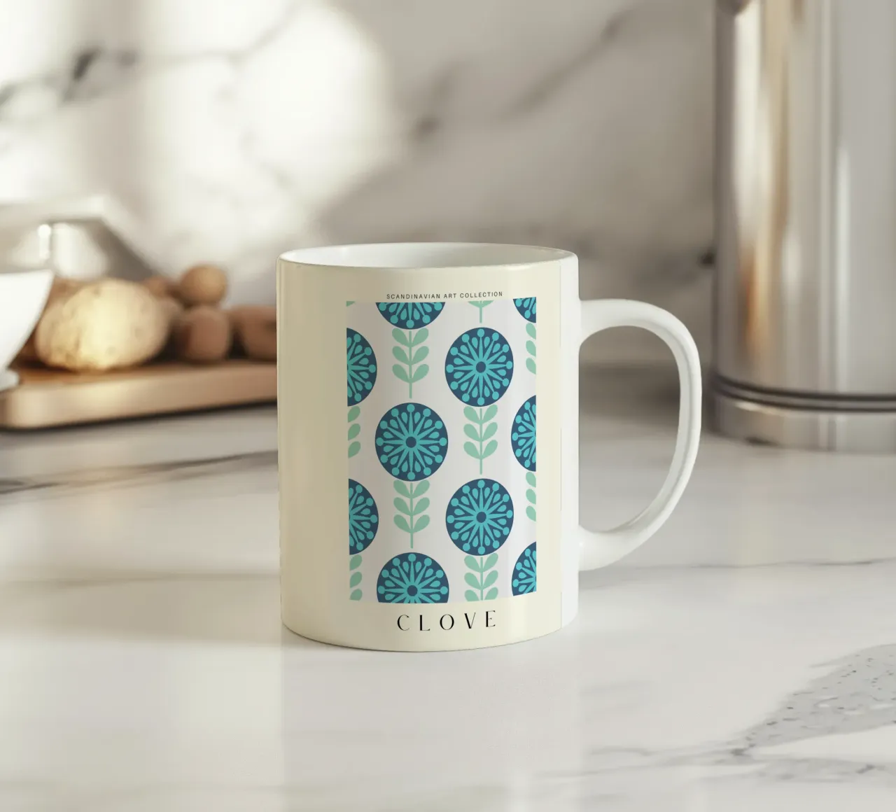 Kruidnagel - Nordic Botanical Simplicity keramische mok van Studio Mooodz