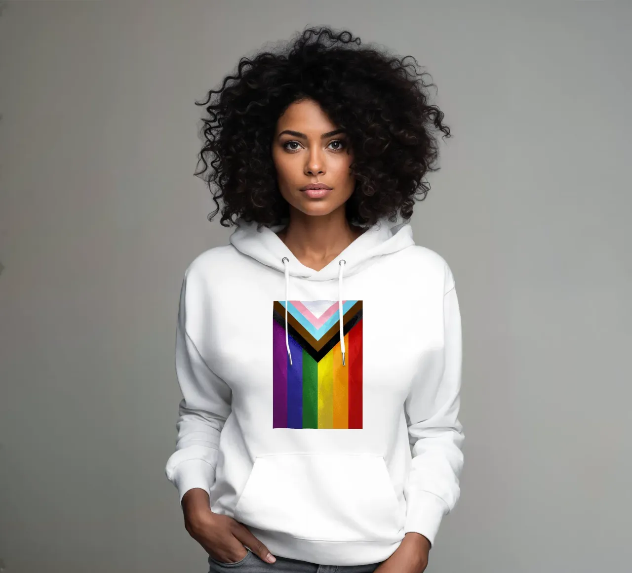 Pride Flag felpa con cappuccio da nabakumov
