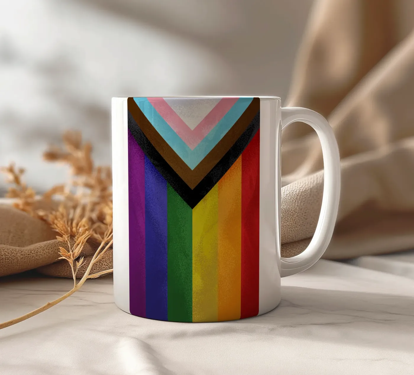 Pride Flag ceramic mug by nabakumov
