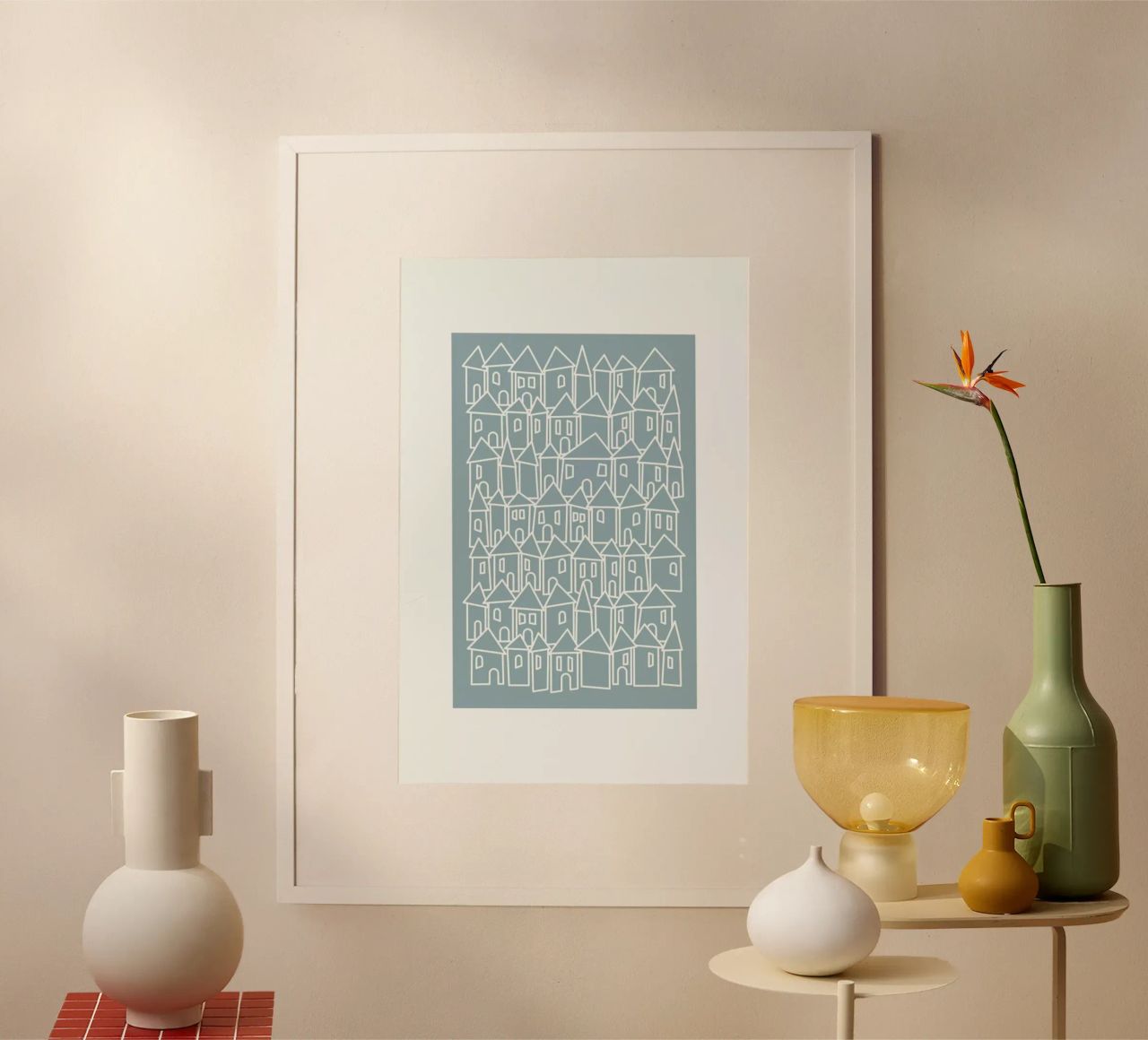 Little Streets Teal Poster von Visual Philosophy