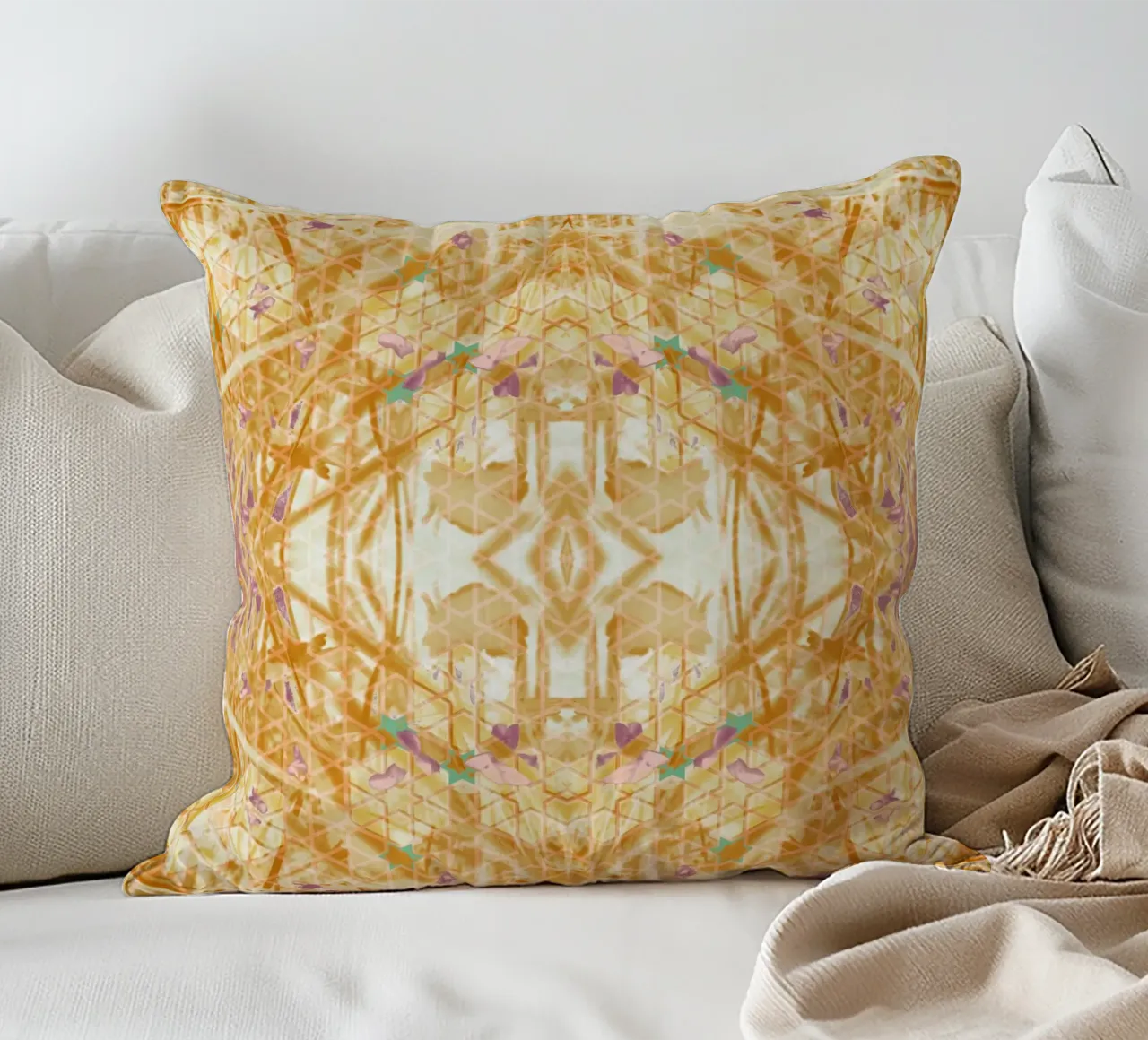 Gartenmuster gold cuscino da Mandy Becker Photography