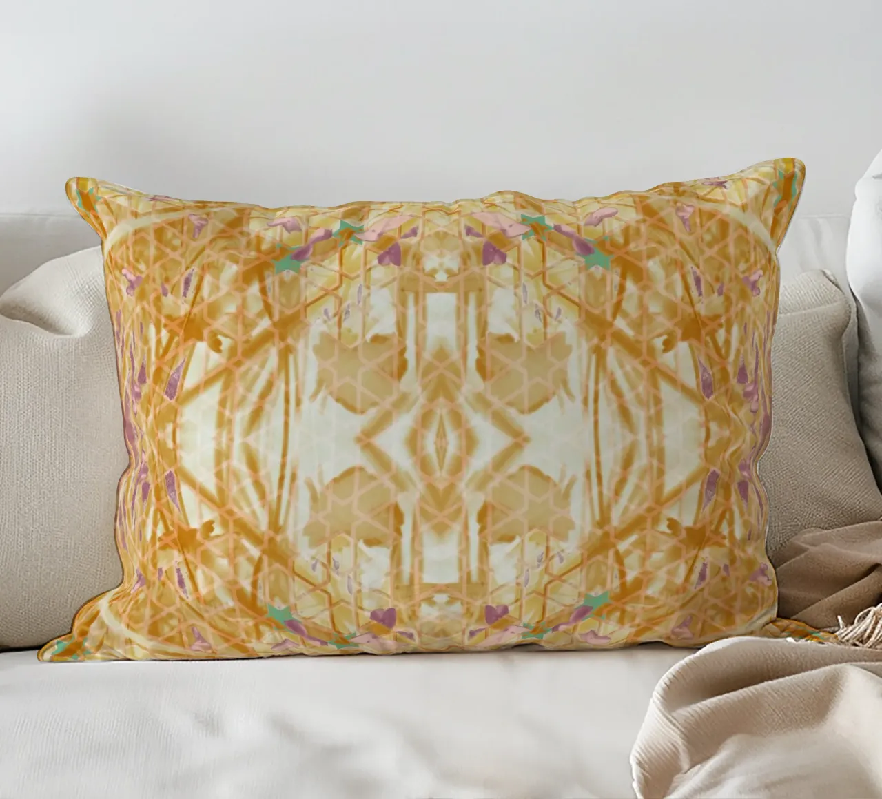 Gartenmuster gold cuscino da Mandy Becker Photography