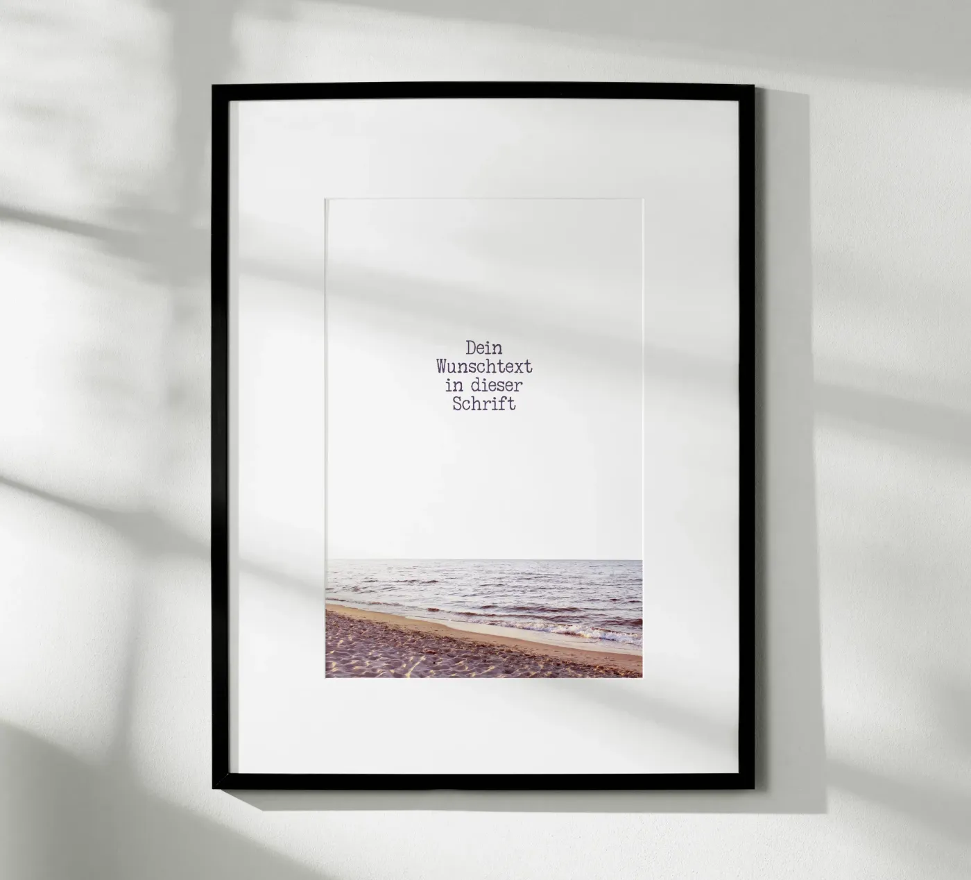 Wunschtext mit Strand poster da BAINAI MARITIM
