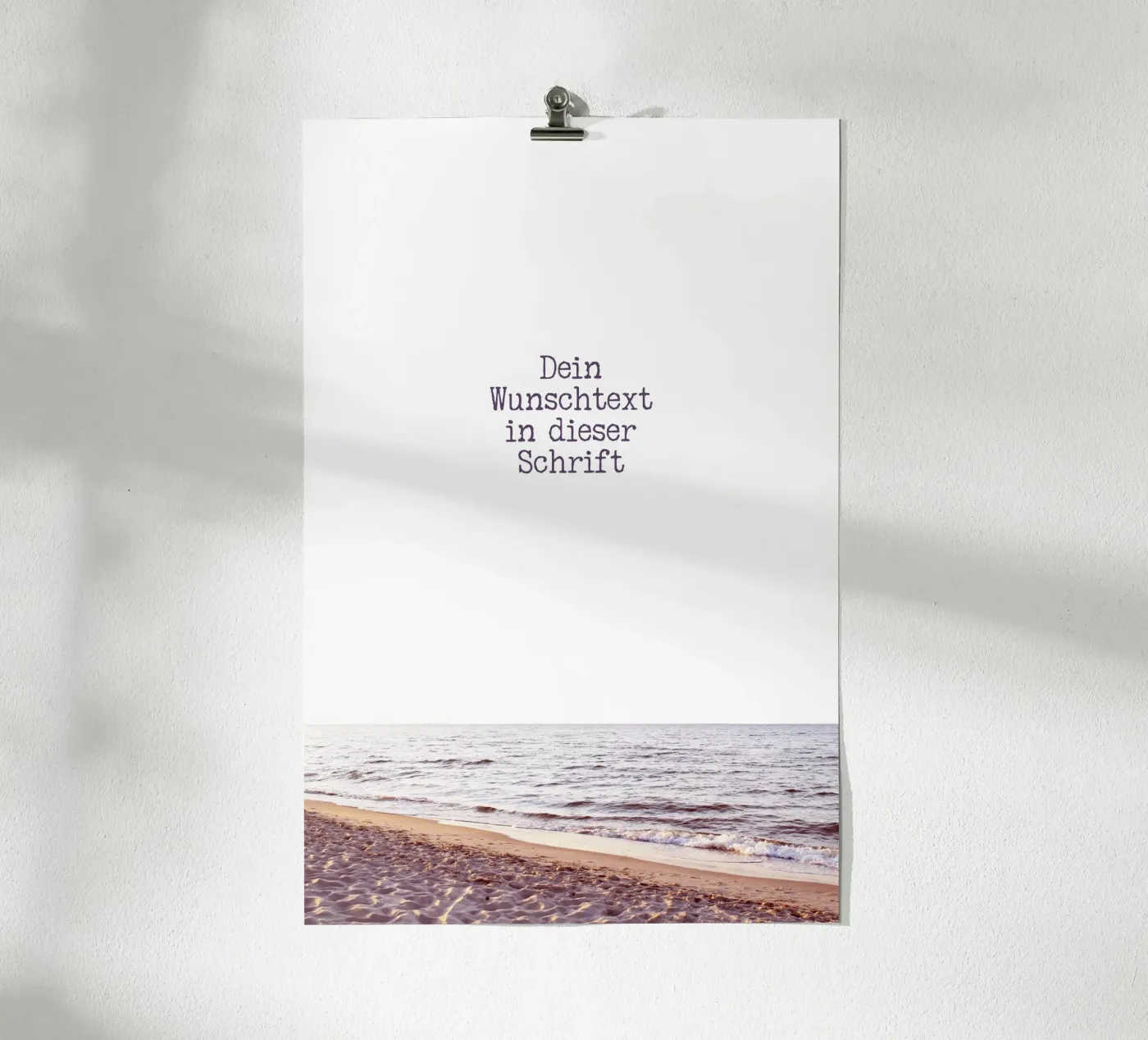 Wunschtext mit Strand poster da BAINAI MARITIM