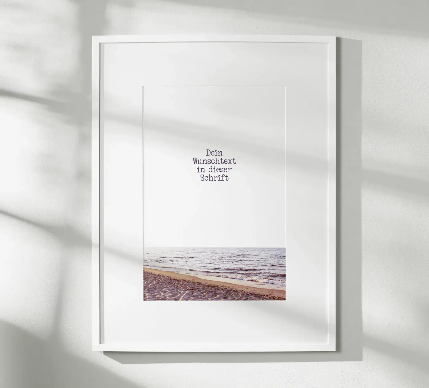 Wunschtext mit Strand poster da BAINAI MARITIM