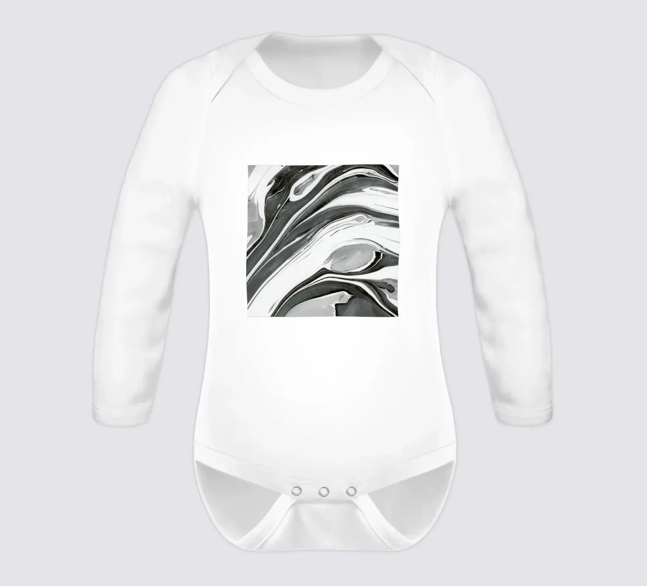 Tintenmarmorierung 02 Langarm Babybody von amini54