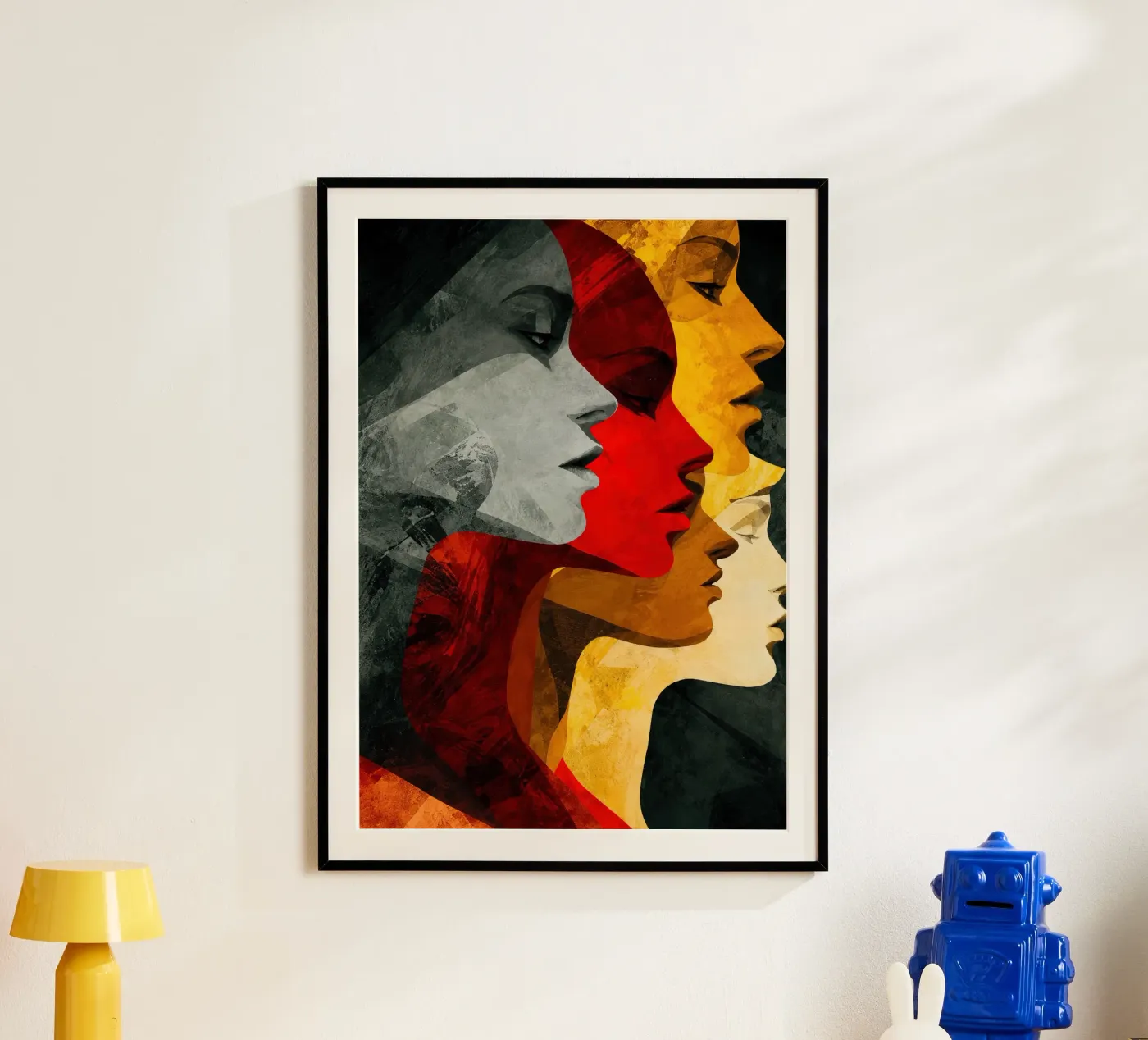 Abstract Faces Profile poster by Frafa