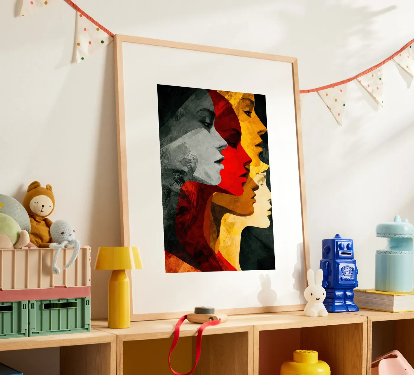 Abstract Faces Profile poster by Frafa