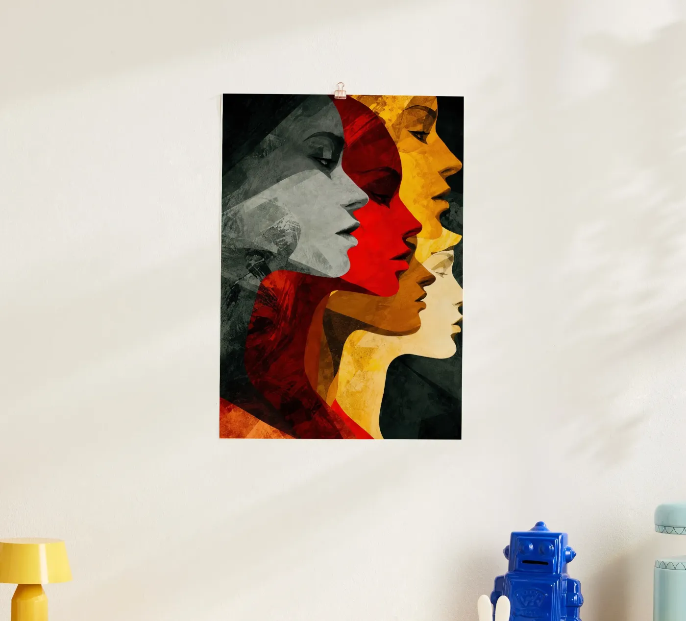 Abstract Faces Profile poster by Frafa