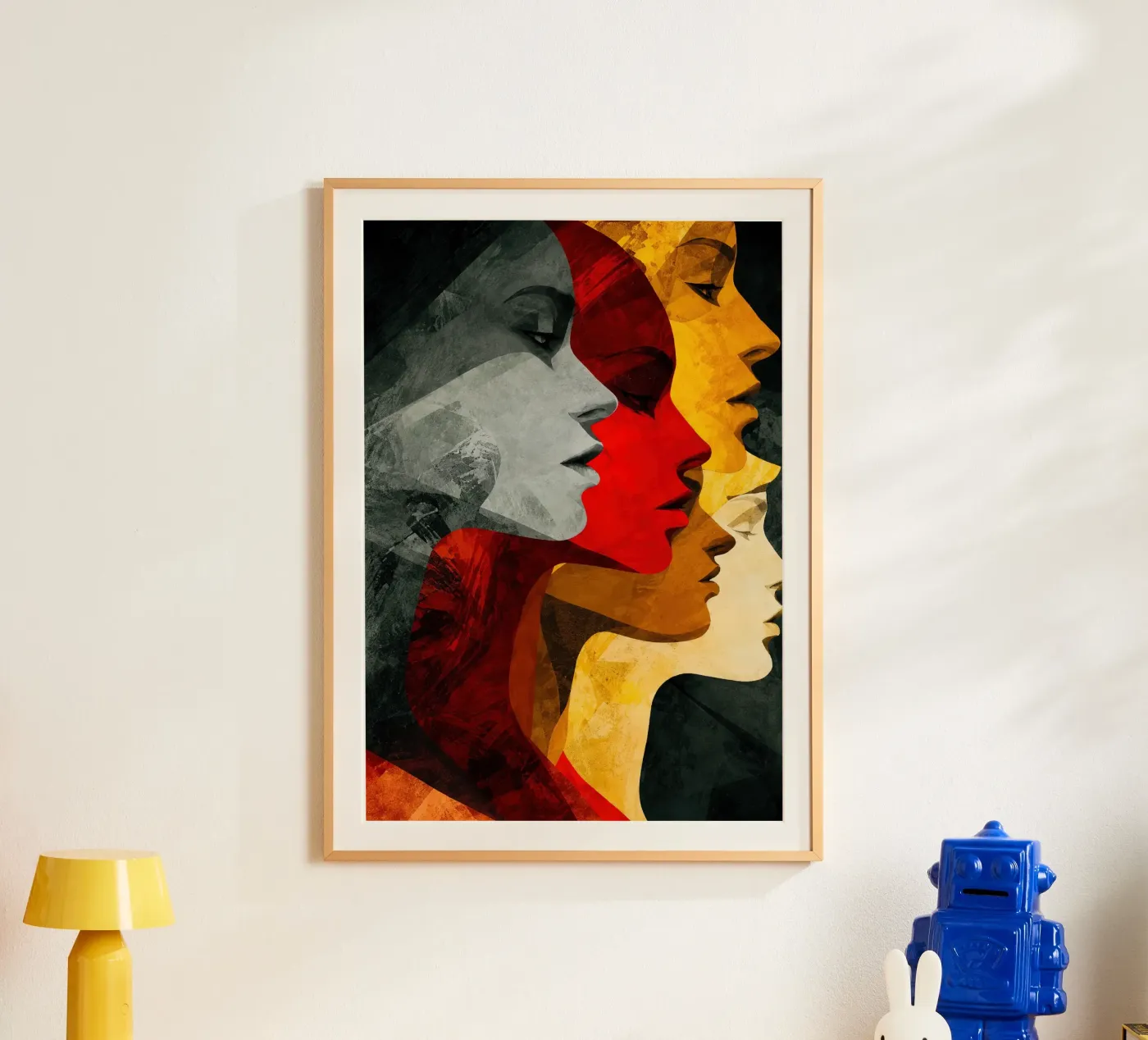 Abstract Faces Profile poster by Frafa