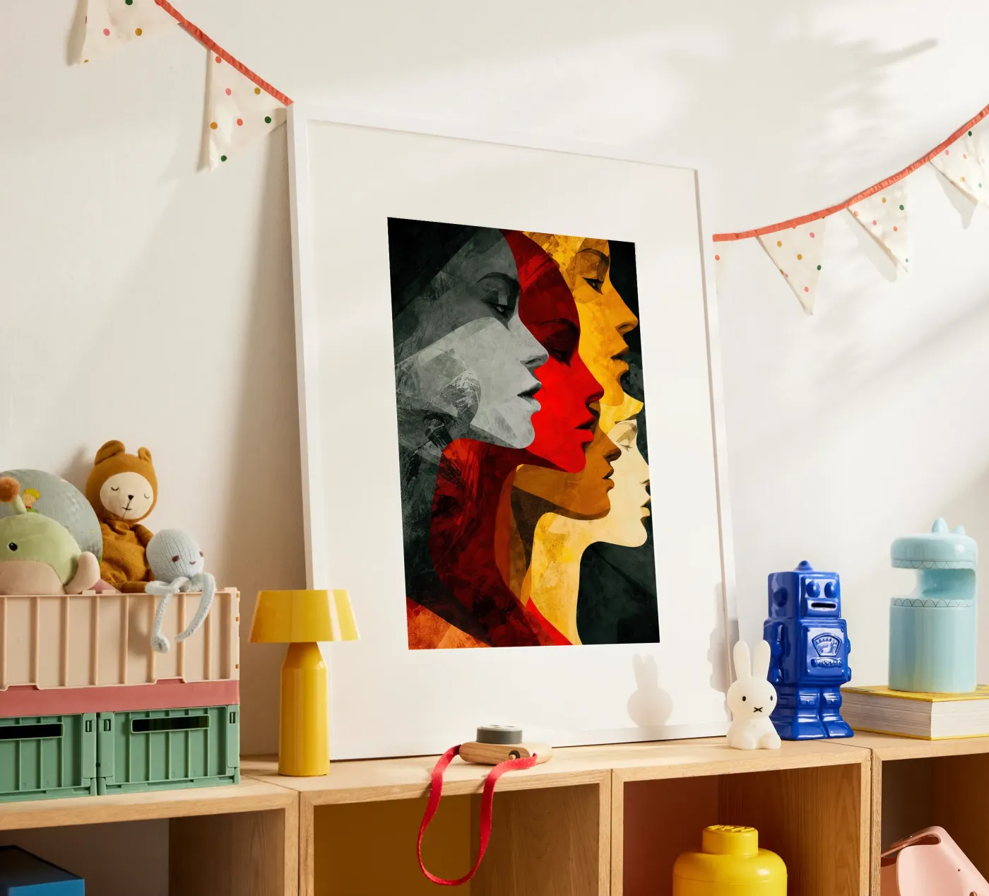 Abstract Faces Profile poster by Frafa