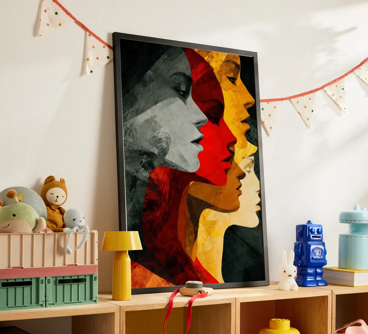 Abstract Faces Profile poster by Frafa