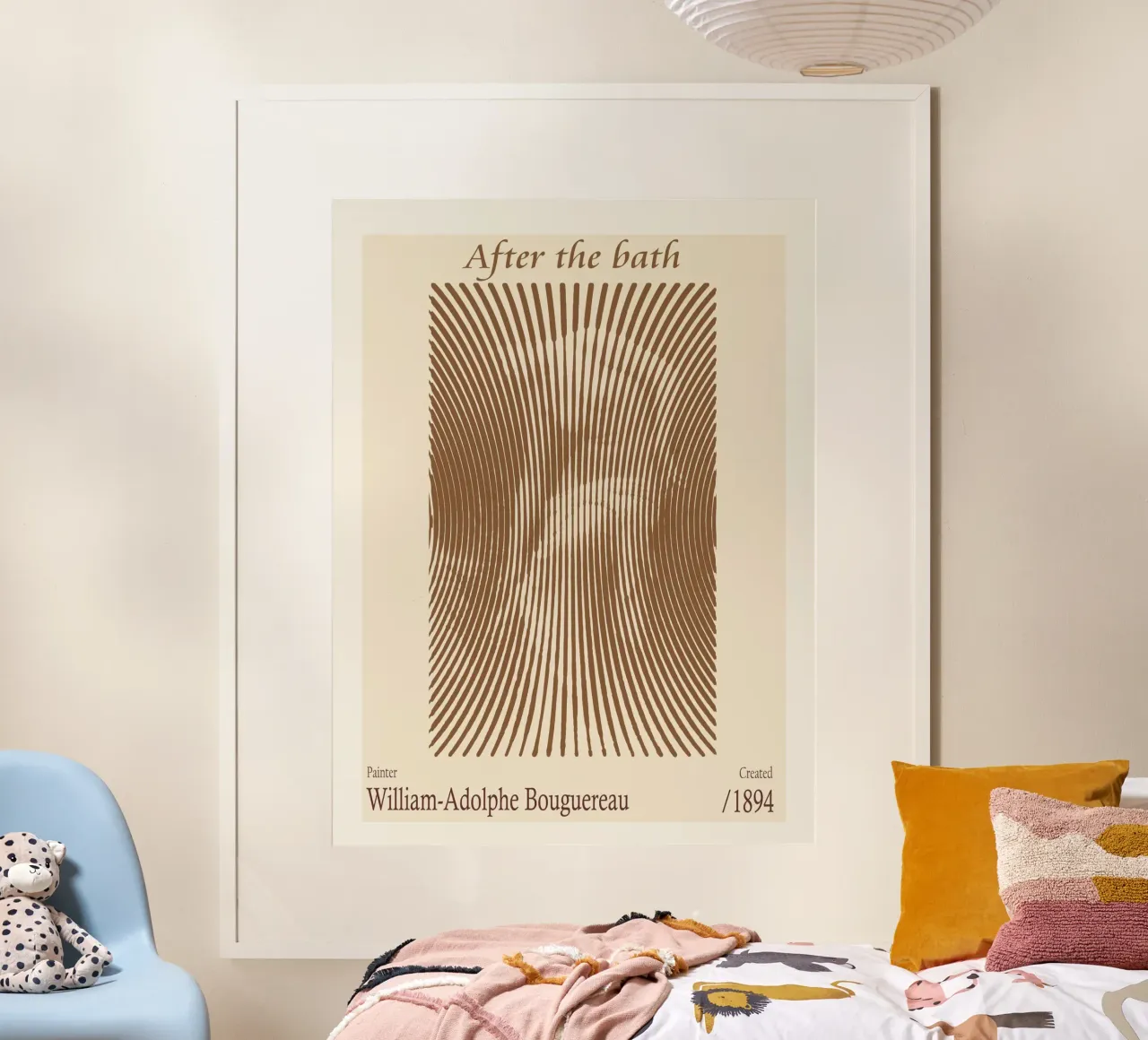 Dopo il bagno - William-Adolphe Bouguereau (1894) poster con telaio in alluminio da Doa Project