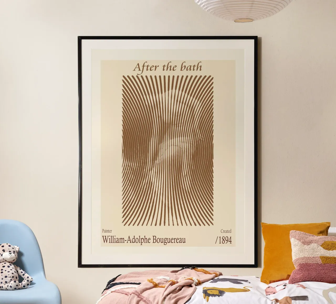 Dopo il bagno - William-Adolphe Bouguereau (1894) poster con telaio in alluminio da Doa Project