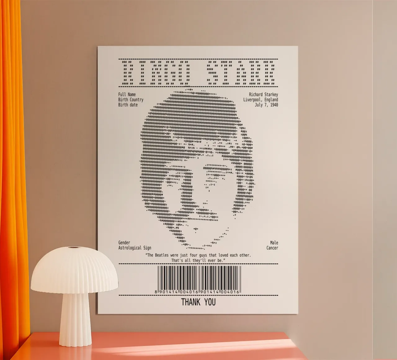 Quittung Kunst - Ringo Starr Zitate Poster von Doa Project