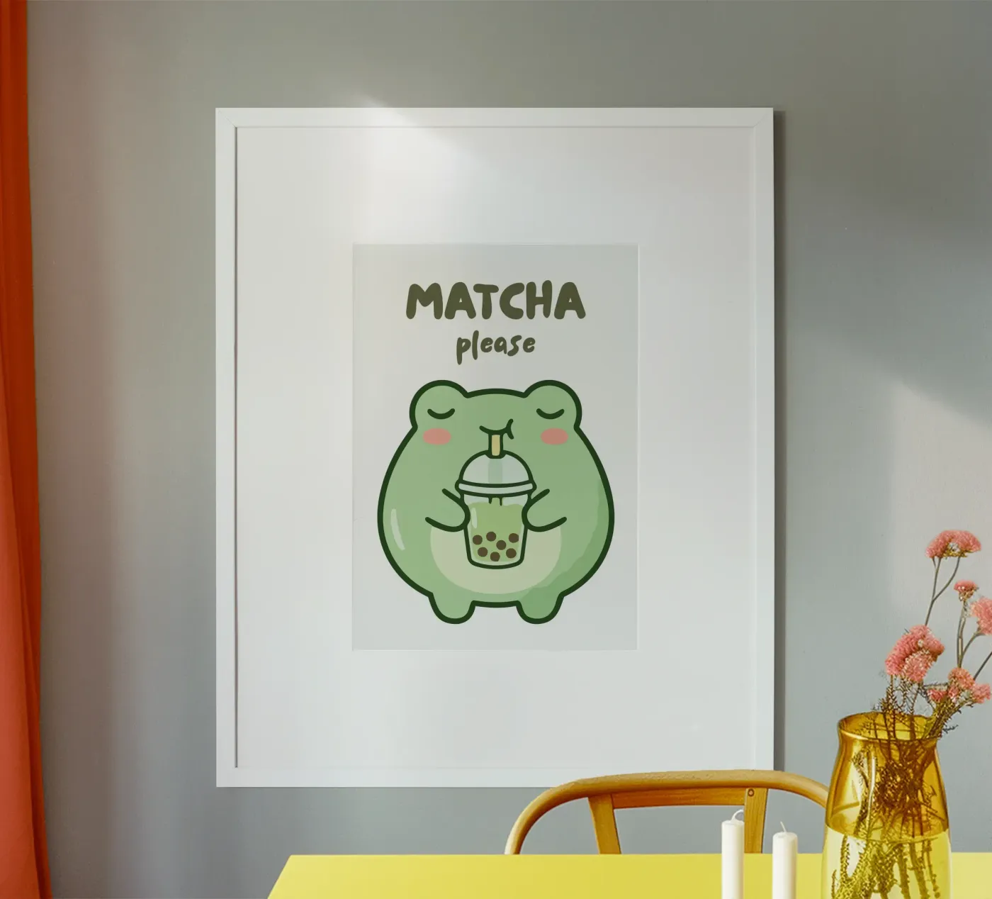 Matcha please cute frog poster da Funkydays