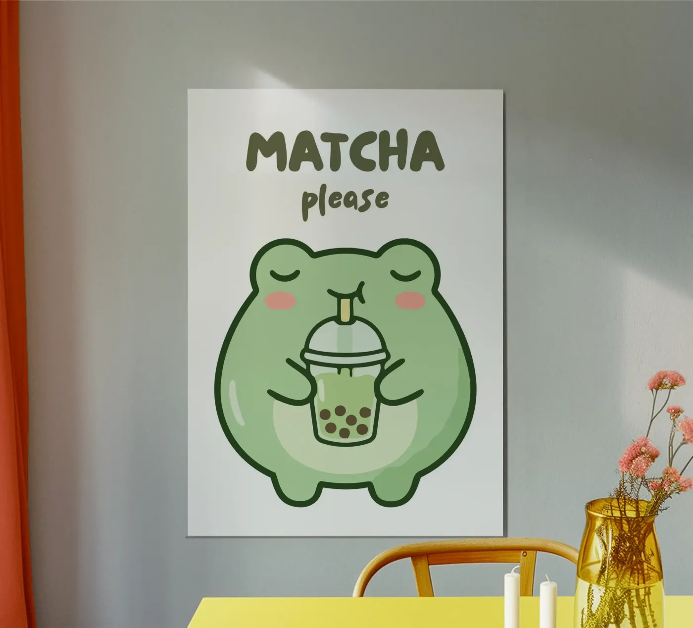 Matcha please cute frog poster da Funkydays