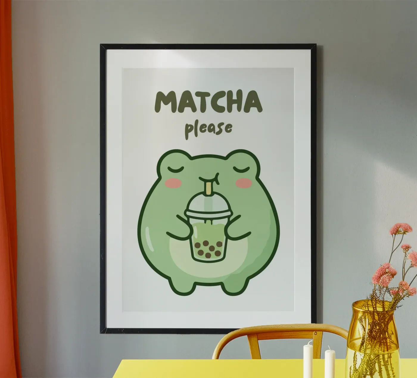 Matcha please cute frog poster da Funkydays