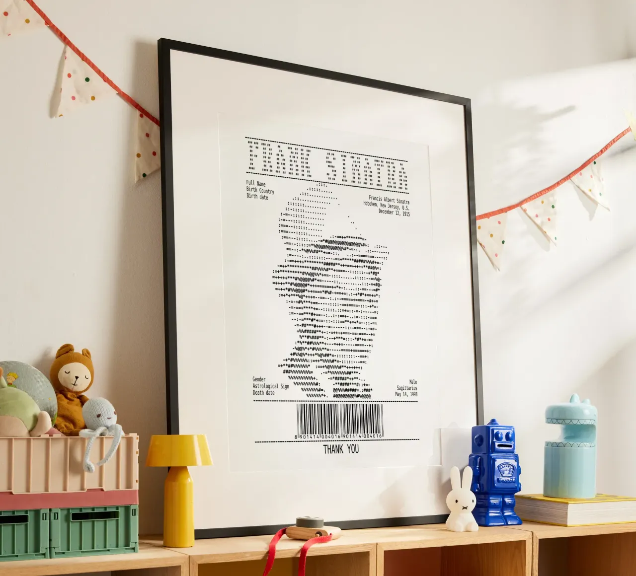 Arte dello scontrino - Frank Sinatra poster da Doa Project