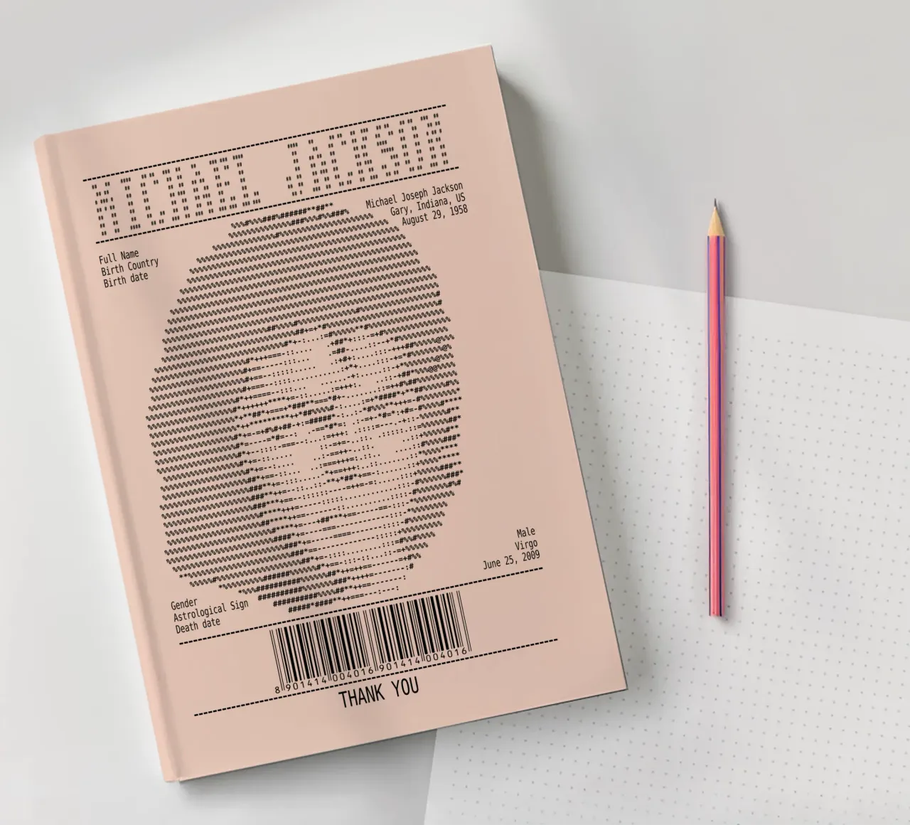 Receipt Art - Michael Jackson notebook by Doa Project