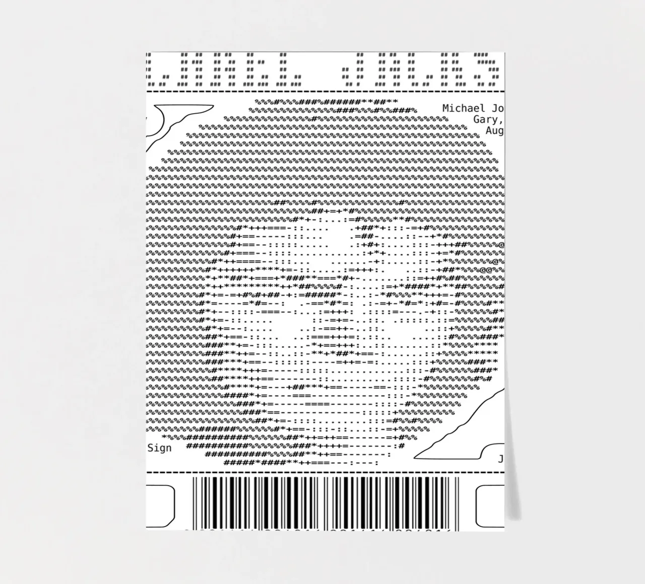 Receipt Art - Michael Jackson sticker sheet by Doa Project