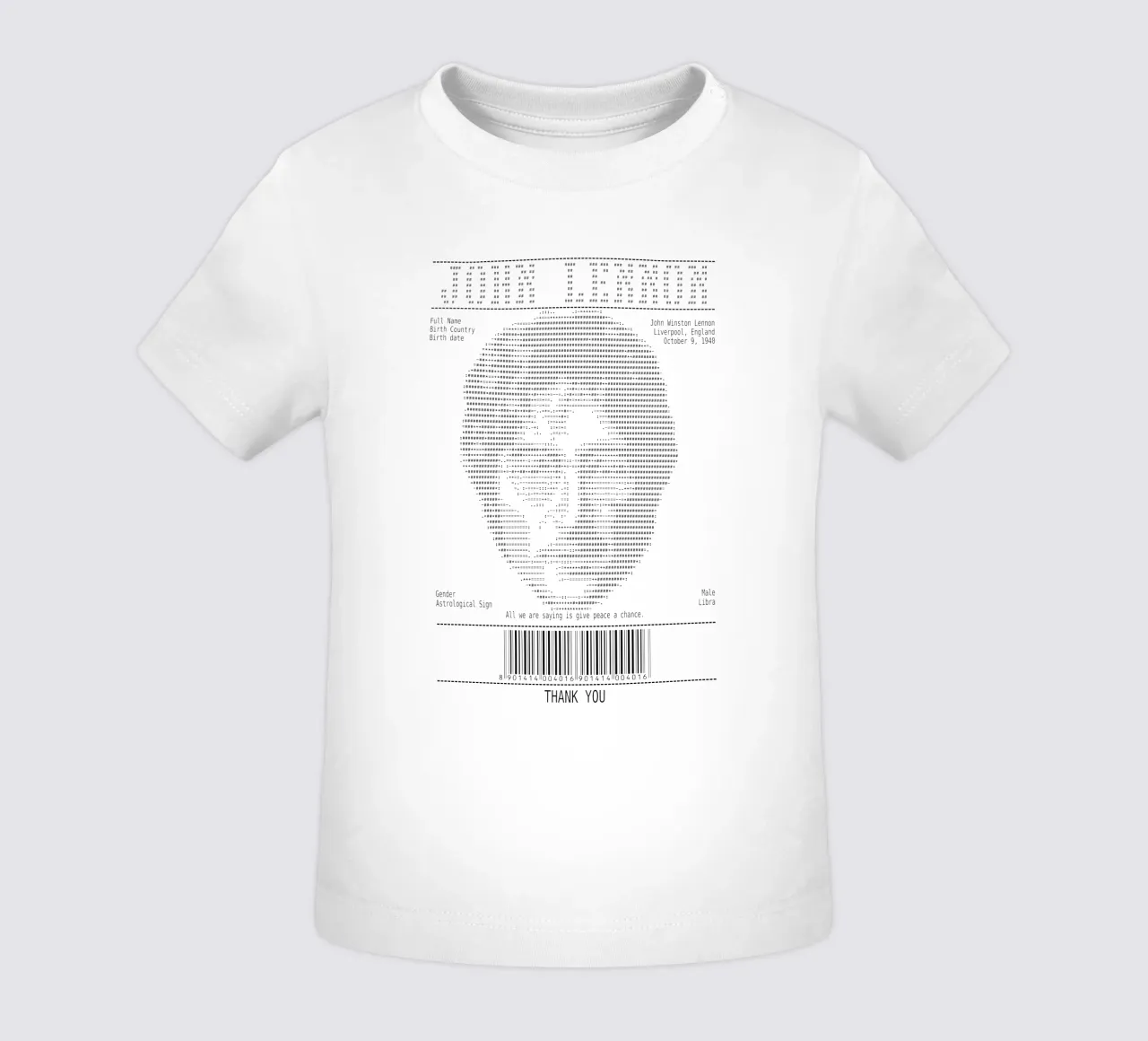 Receipt Art - John Lennon Quotes baby t-shirt by Doa Project