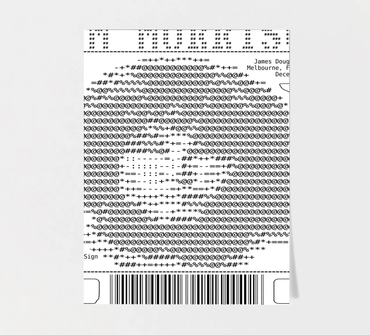 Receipt Art - Jim Morrison sticker sheet by Doa Project