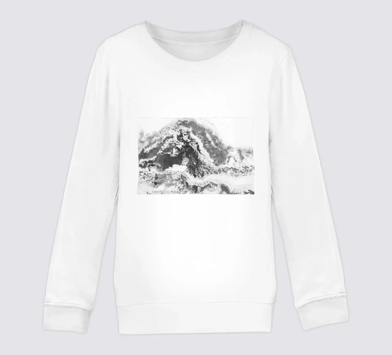 Montagna di marmo in bianco e nero felpa bambino da amini54