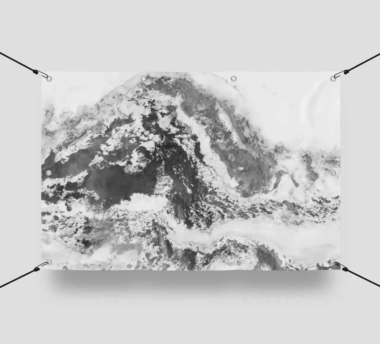 Montagna di marmo in bianco e nero telo in pvc da amini54