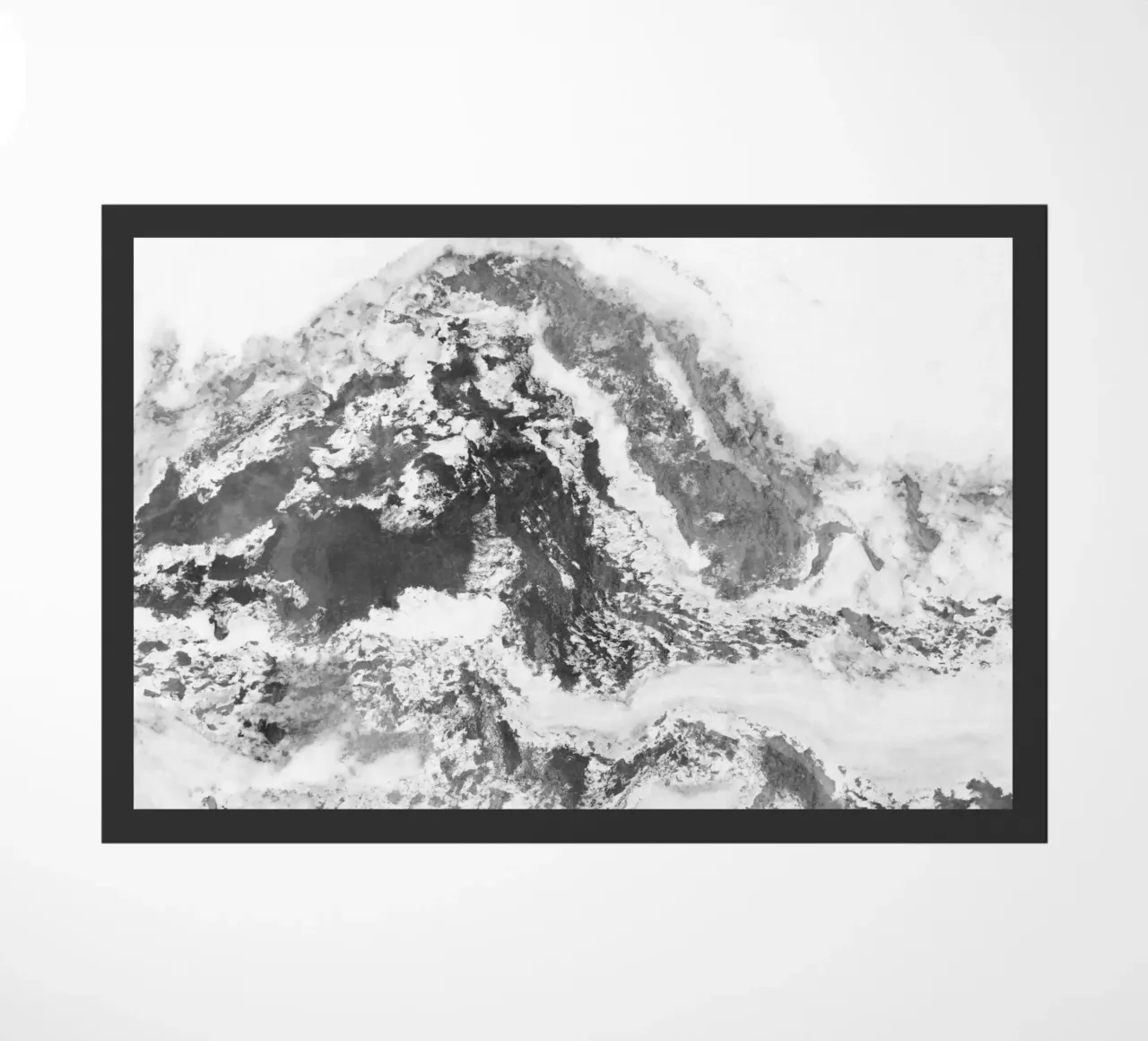 Montagna di marmo in bianco e nero zerbino da amini54