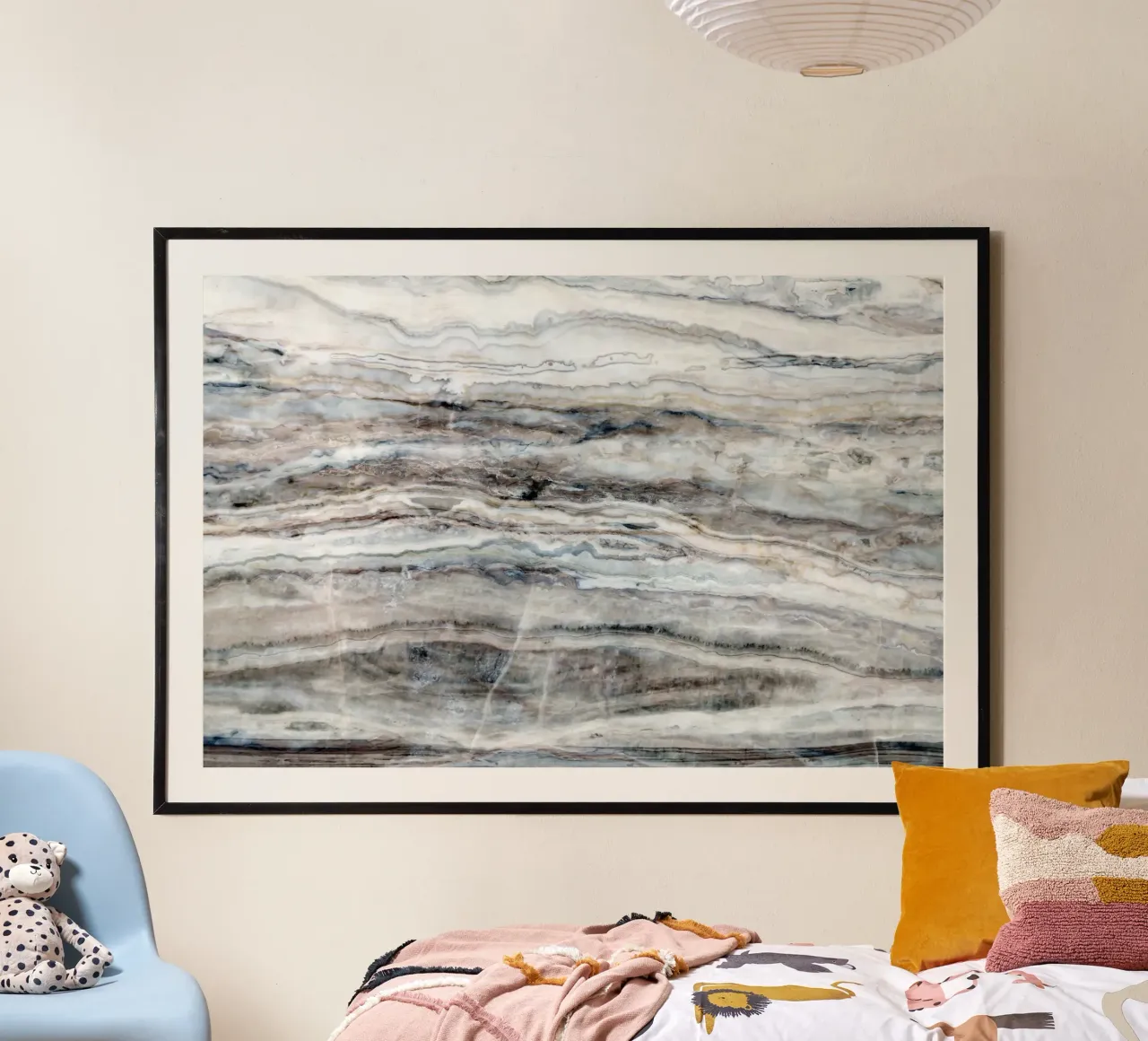 Blauer und weißer Marmor 01 Hahnemühle von amini54