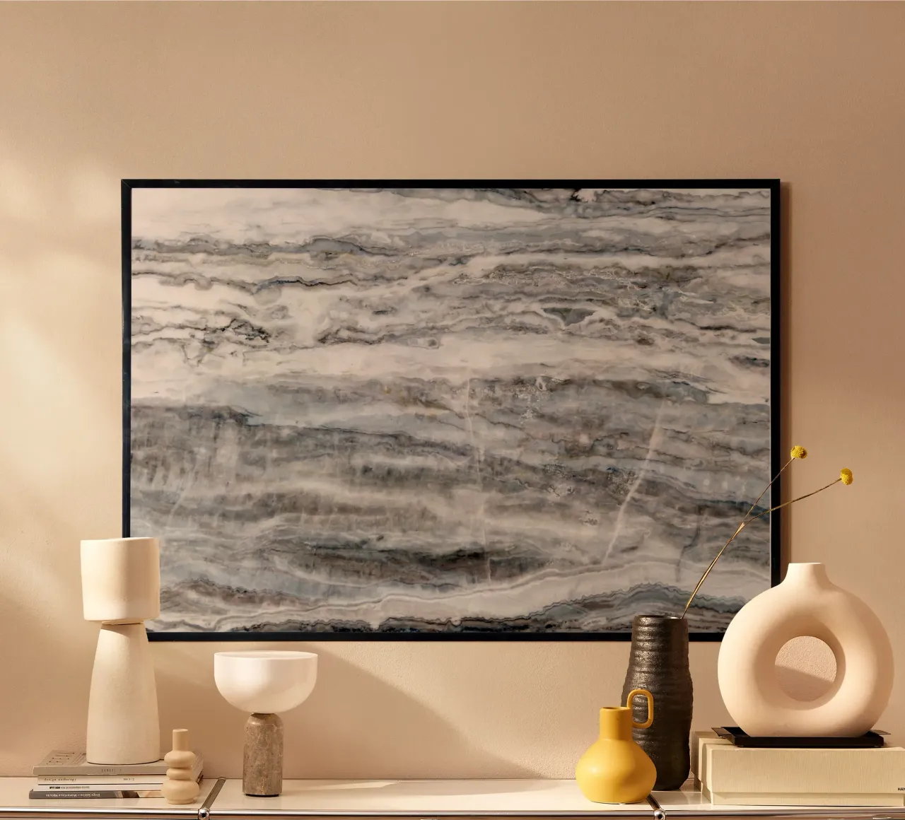 Marmo blu e bianco 02 poster da amini54