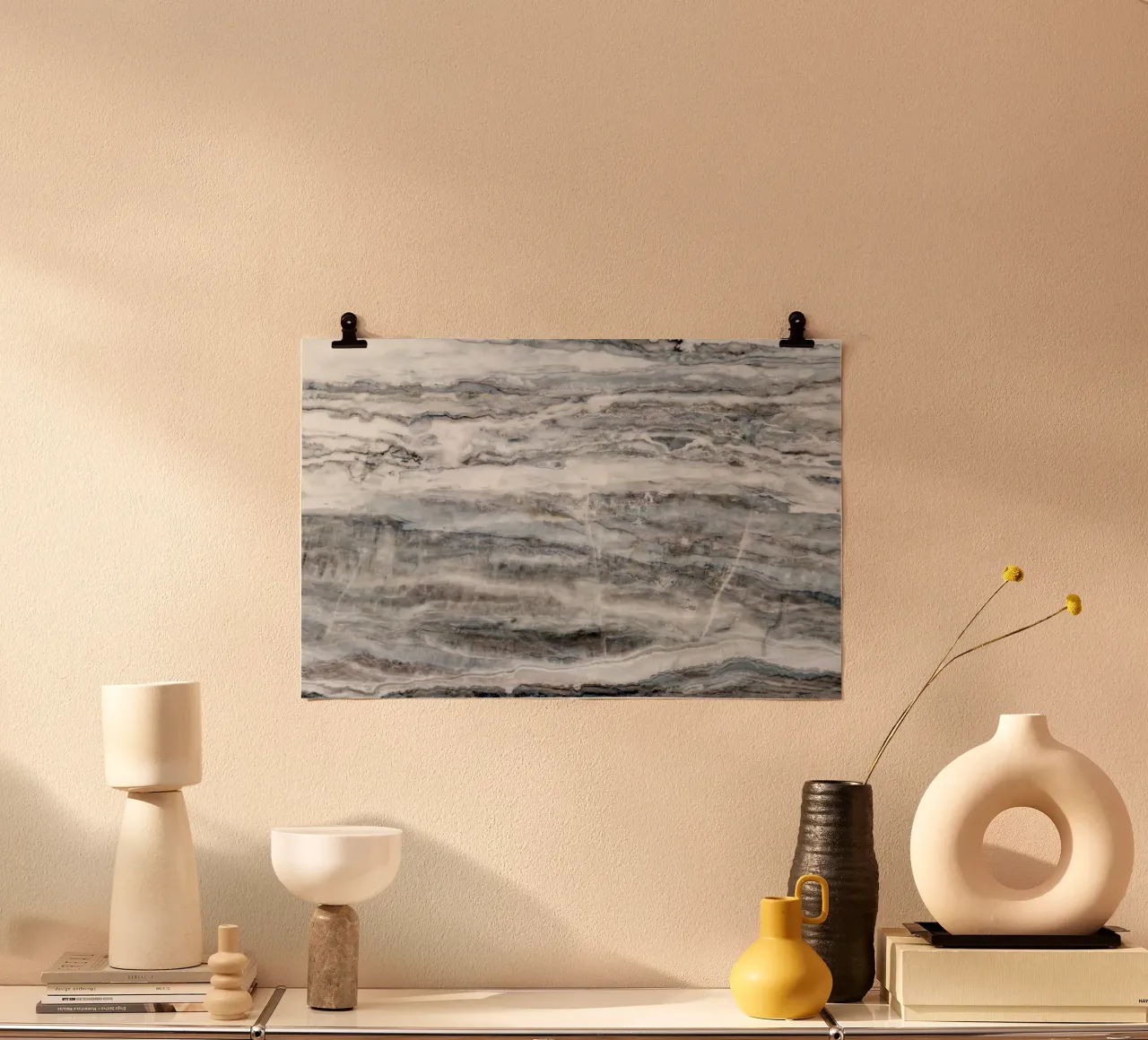 Marmo blu e bianco 02 poster da amini54