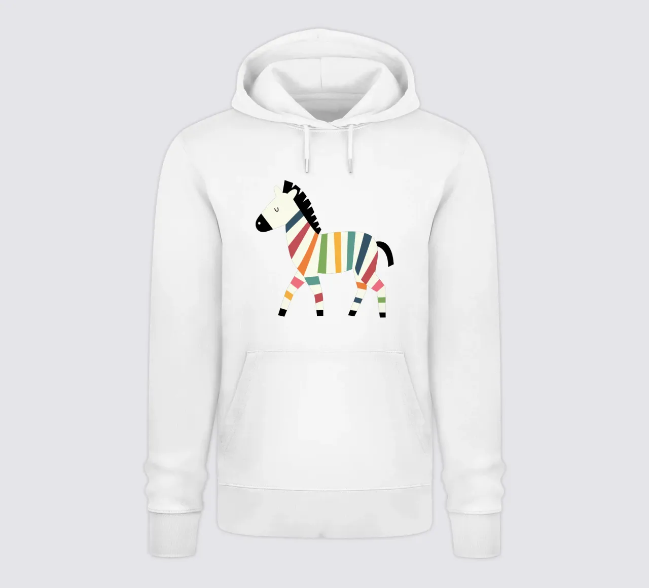 Zebra arcobaleno felpa con cappuccio da Andy Westface