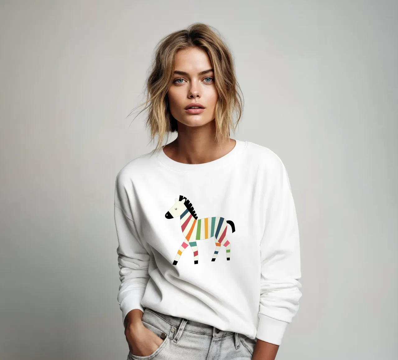 Cebra arco iris sudadera de Andy Westface