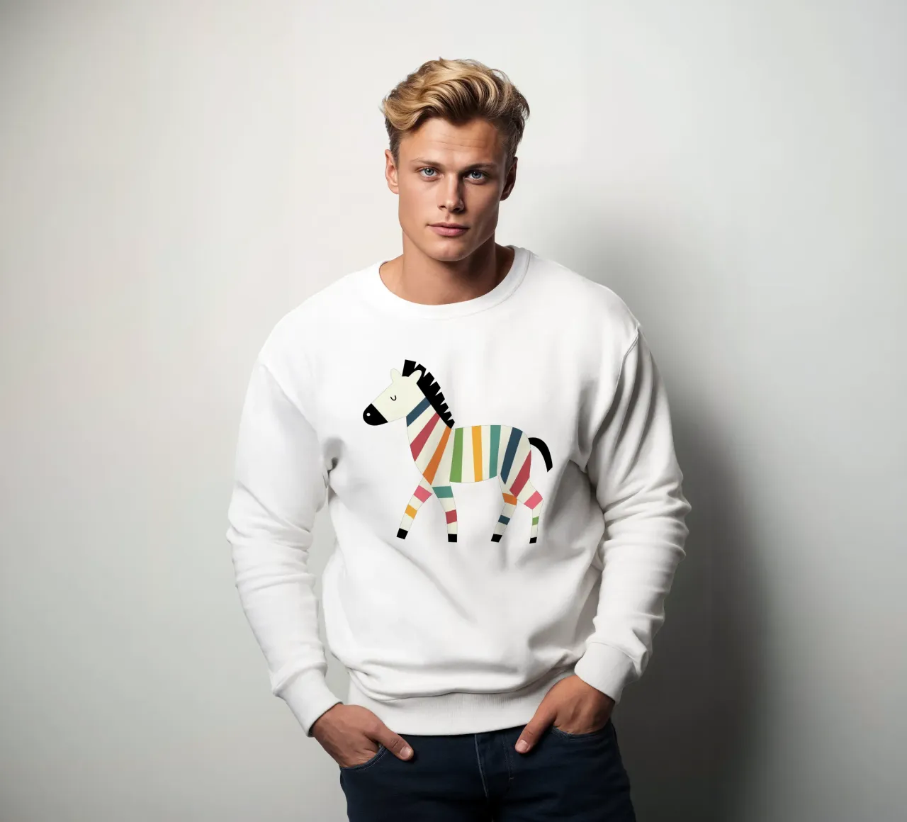 Cebra arco iris sudadera de Andy Westface