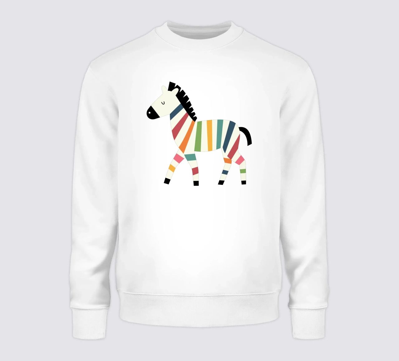 Zebra arcobaleno felpa da Andy Westface