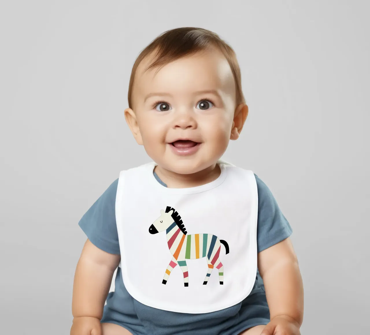 Zebra arcobaleno bavaglino da Andy Westface