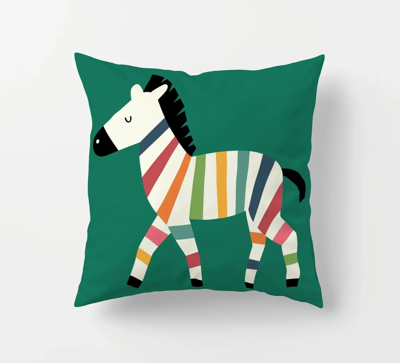 Zebra arcobaleno cuscino da Andy Westface