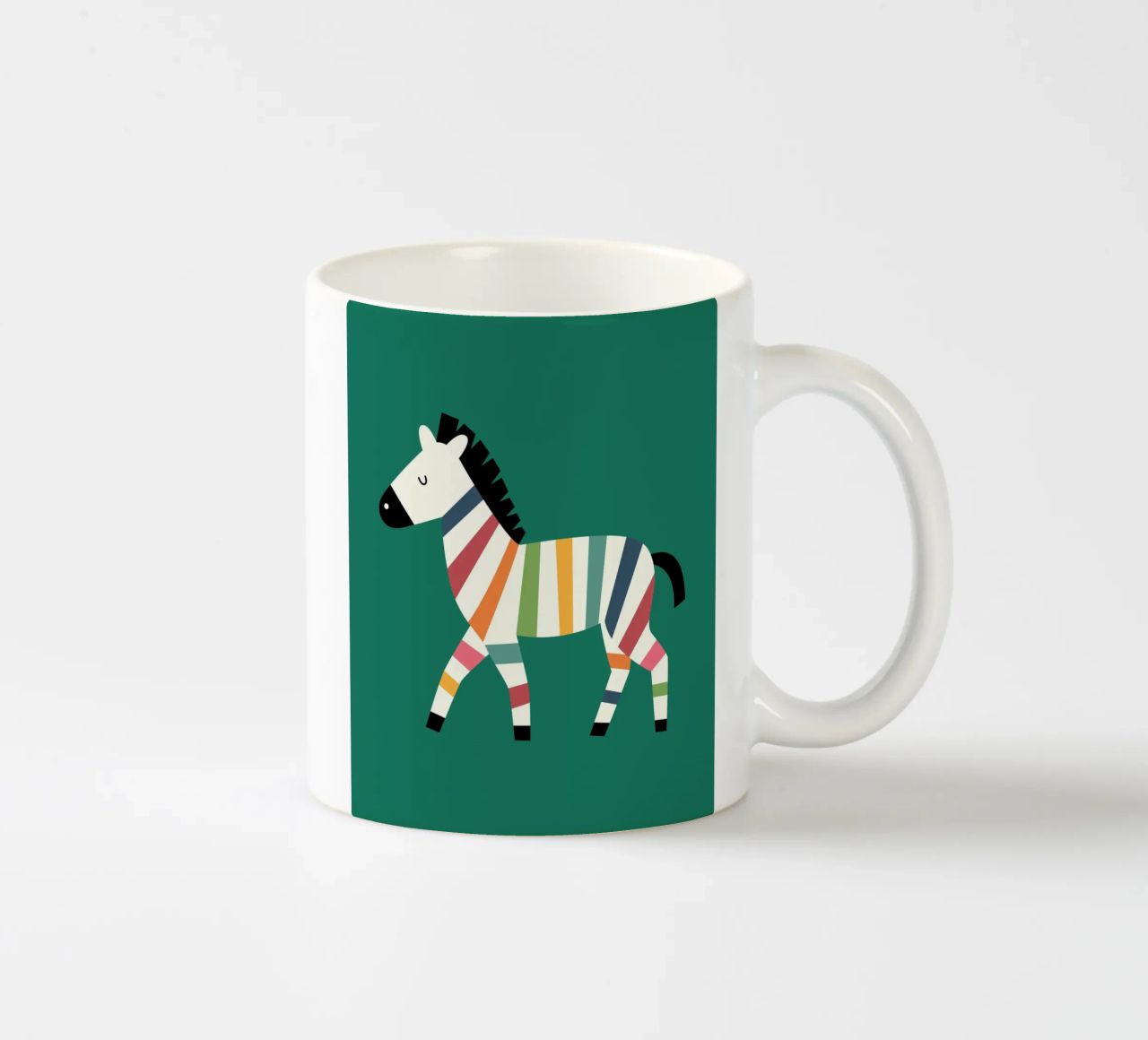 Zebra arcobaleno tazza in ceramica da Andy Westface