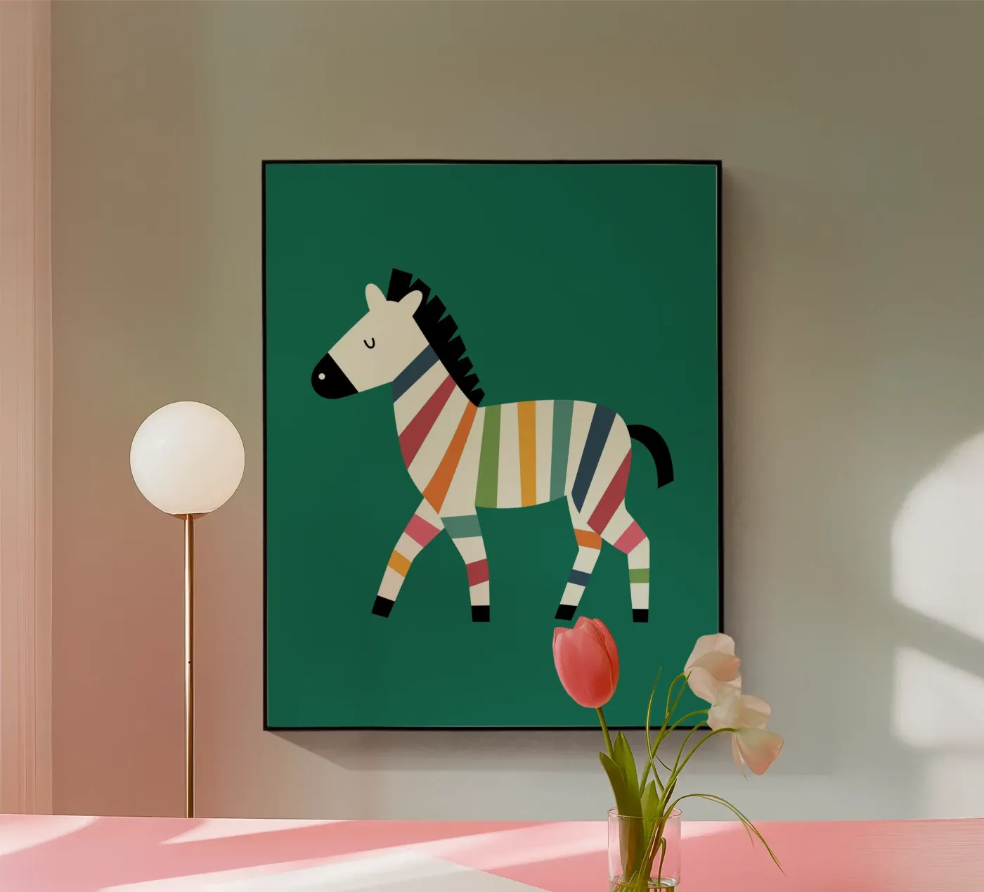 Rainbow Zebra plexiglass da Andy Westface