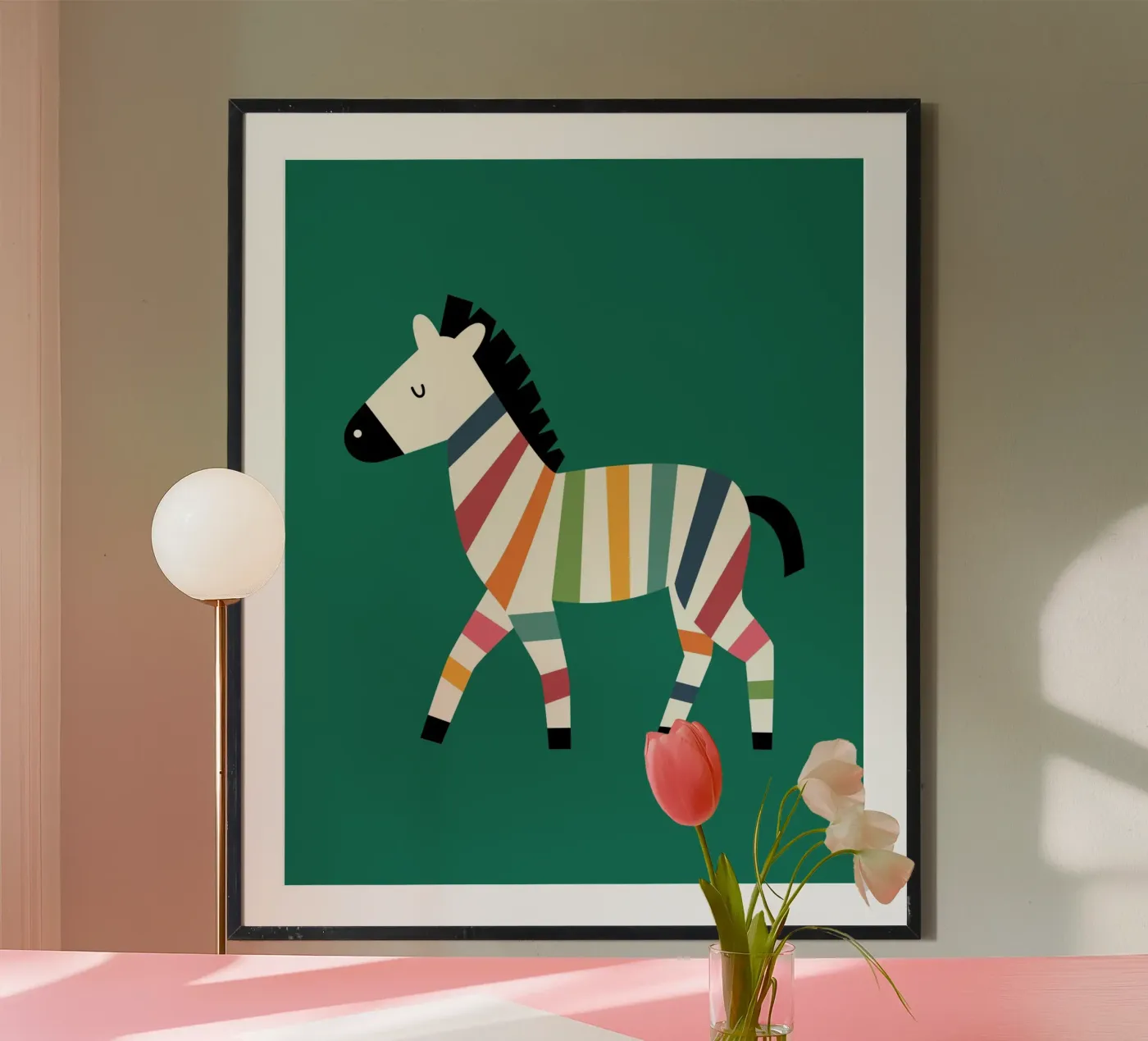 Zebra arcobaleno poster da Andy Westface
