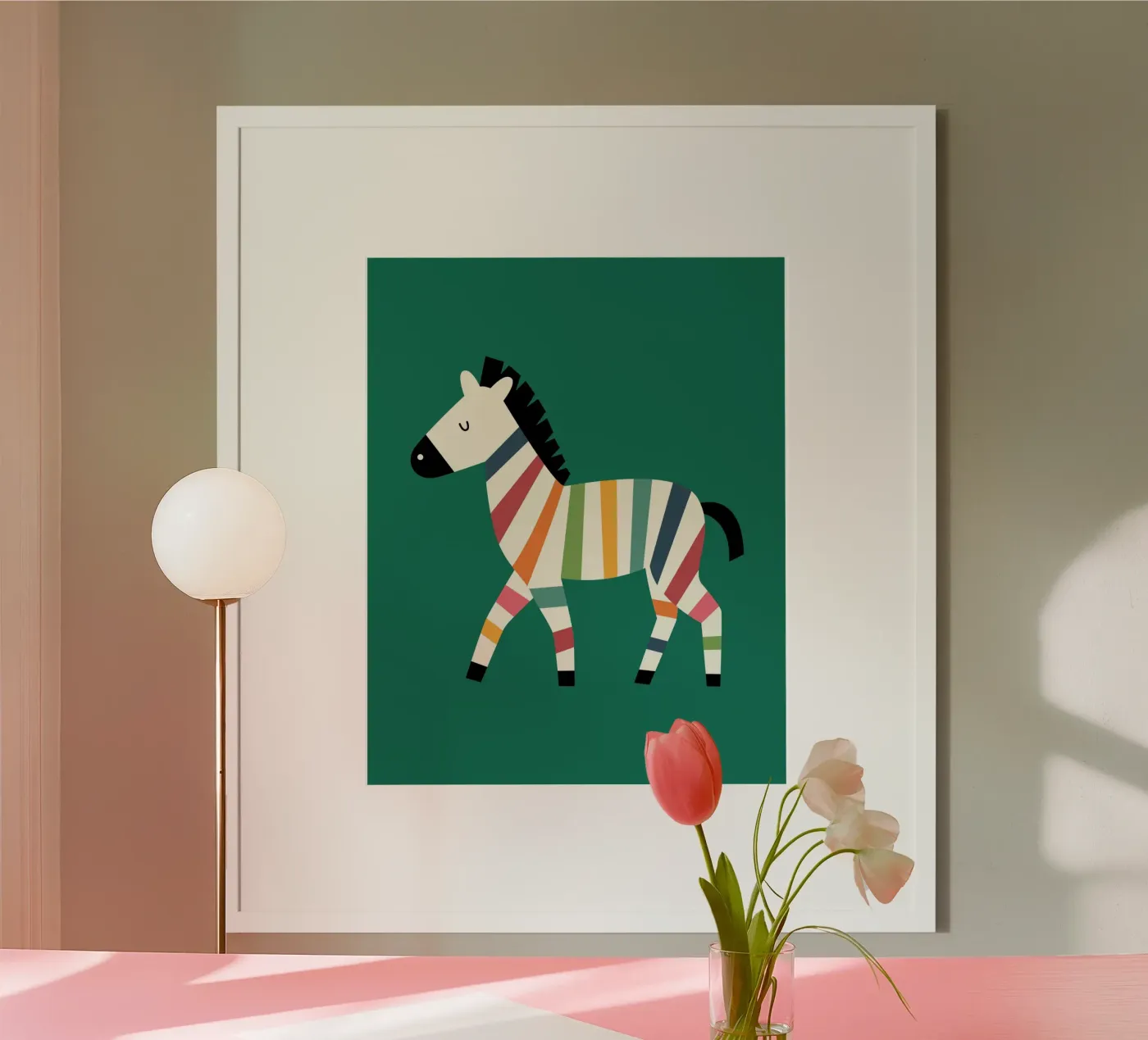 Zebra arcobaleno poster da Andy Westface
