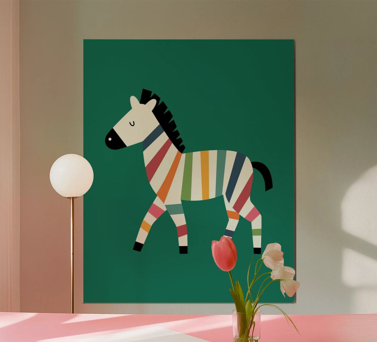Zebra arcobaleno poster da Andy Westface